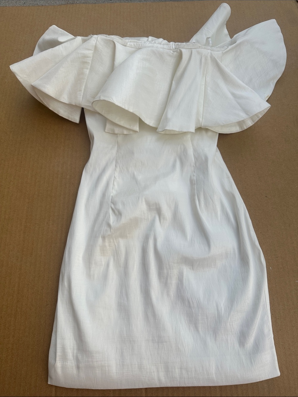 Women’s Off-Shoulder Ruffle White Dress